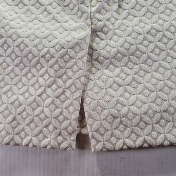 J.Crew Women Beige Professional Cotton Blend Textured Pencil Skirt Size 6 - Picture 8 of 8